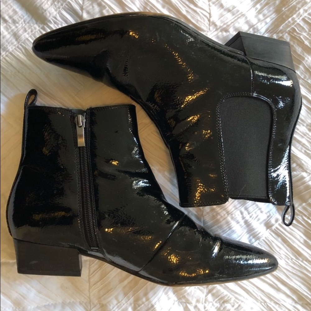 Franco Sarto Patent leather booties